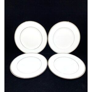 4 Waterford Kilbarry Platinum Salad Dessert Plates 8 1/8 Fine Bone China 2102488